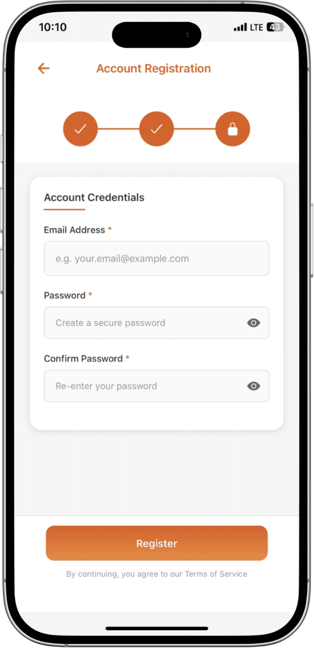 Inspire Wallet registration completion screen
